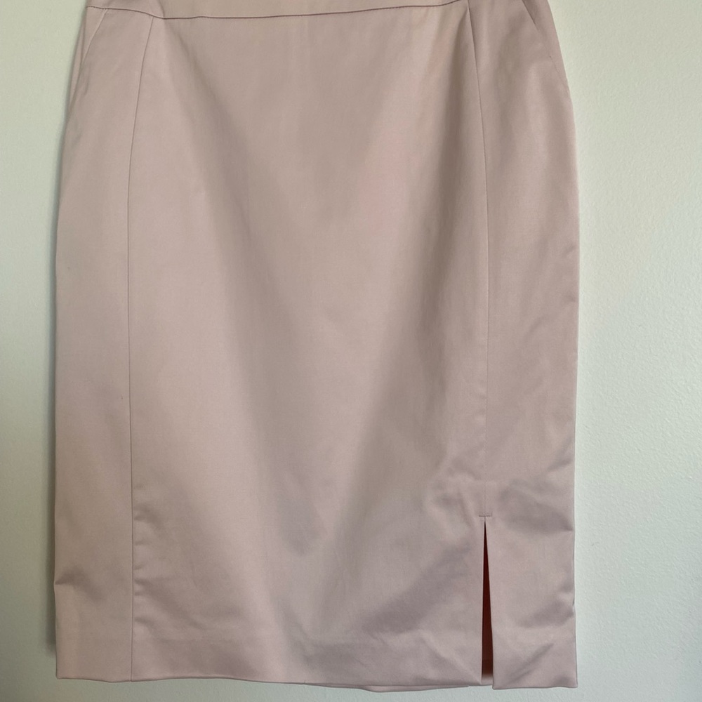 Jupe fuseau rose tendre doublée